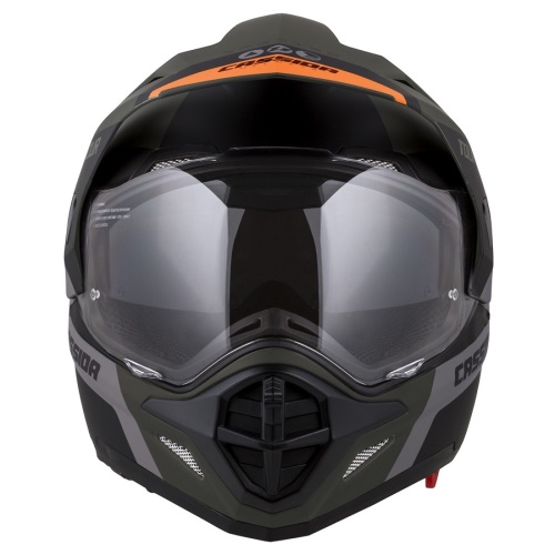 PŘILBA TOUR 1.1 SPECTRE, CASSIDA (ZELENÁ ARMY MATNÁ/ŠEDÁ/ORANŽOVÁ/ČERNÁ, PLEXI S PŘÍPRAVOU PRO PINLOCK)