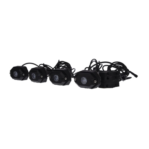SHARK LED Rock Light,3"x2",9W,Multi-Color,Bluetooth Control,4 pcs Set