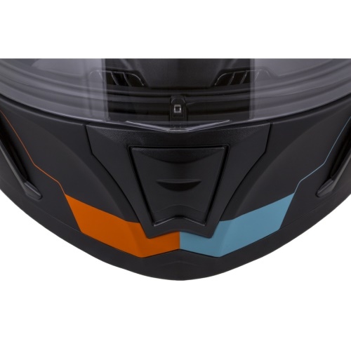 PŘILBA INTEGRAL 3.0 TURBOHEAD, CASSIDA (ČERNÁ MATNÁ/ORANŽOVÁ/MODRÁ, PLEXI S PŘÍPRAVOU PRO PINLOCK)