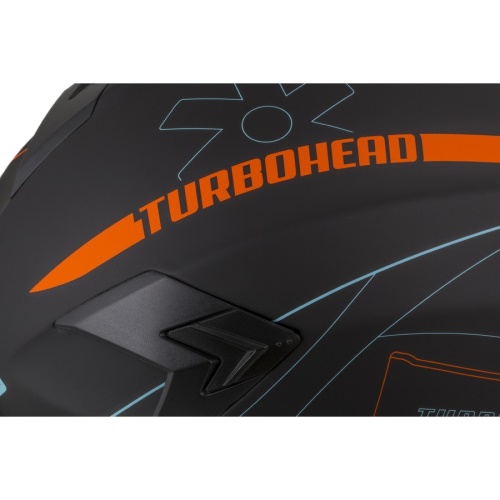 PŘILBA INTEGRAL 3.0 TURBOHEAD, CASSIDA (ČERNÁ MATNÁ/ORANŽOVÁ/MODRÁ, PLEXI S PŘÍPRAVOU PRO PINLOCK)