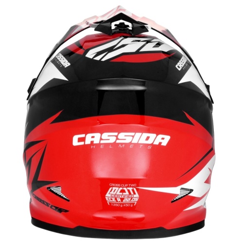 PŘILBA CROSS CUP TWO, CASSIDA - ČR (ČERVENÁ/BÍLÁ/ČERNÁ)