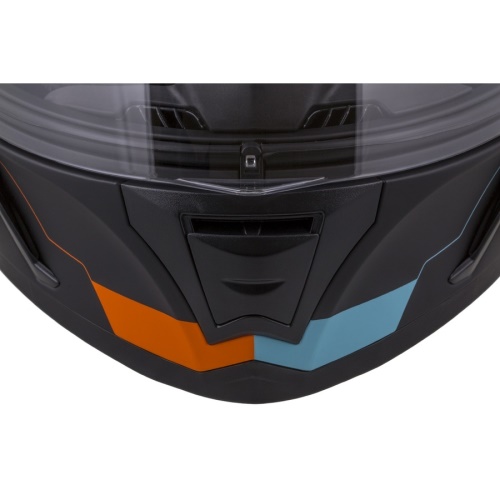 PŘILBA INTEGRAL 3.0 TURBOHEAD, CASSIDA (ČERNÁ MATNÁ/ORANŽOVÁ/MODRÁ, PLEXI S PŘÍPRAVOU PRO PINLOCK)
