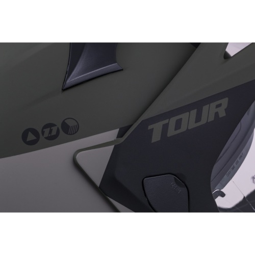PŘILBA TOUR 1.1 SPECTRE, CASSIDA (ZELENÁ ARMY MATNÁ/ŠEDÁ/ORANŽOVÁ/ČERNÁ, PLEXI S PŘÍPRAVOU PRO PINLOCK)