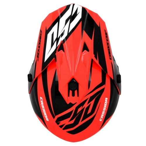PŘILBA CROSS CUP TWO, CASSIDA - ČR (ORANŽOVÁ FLUO/BÍLÁ/ČERNÁ/ŠEDÁ)