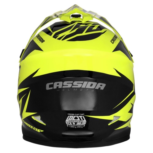 PŘILBA CROSS CUP TWO, CASSIDA - ČR (ŽLUTÁ FLUO/ČERNÁ/ŠEDÁ)