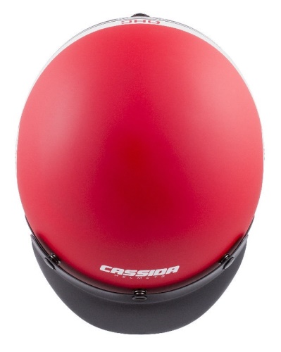 PŘILBA OXYGEN JAWA OHC, CASSIDA (ČERVENÁ MATNÁ/ČERNÁ/BÍLÁ)
