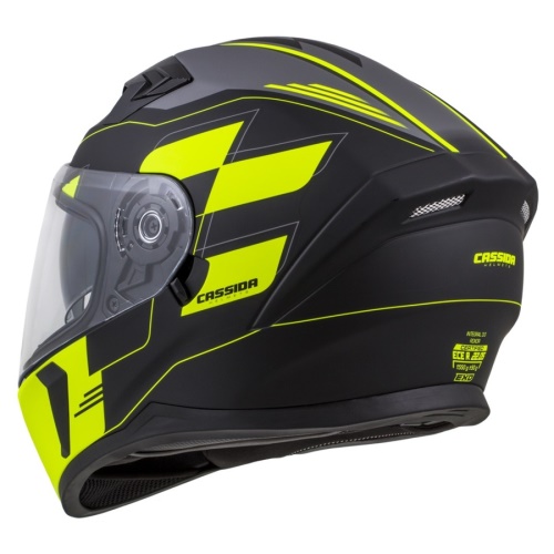 PŘILBA INTEGRAL 3.0 ROXOR, CASSIDA (ČERNÁ MATNÁ/ŽLUTÁ FLUO/ŠEDÁ, PLEXI S PŘÍPRAVOU PRO PINLOCK)