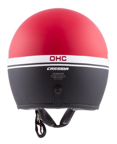 PŘILBA OXYGEN JAWA OHC, CASSIDA (ČERVENÁ MATNÁ/ČERNÁ/BÍLÁ)
