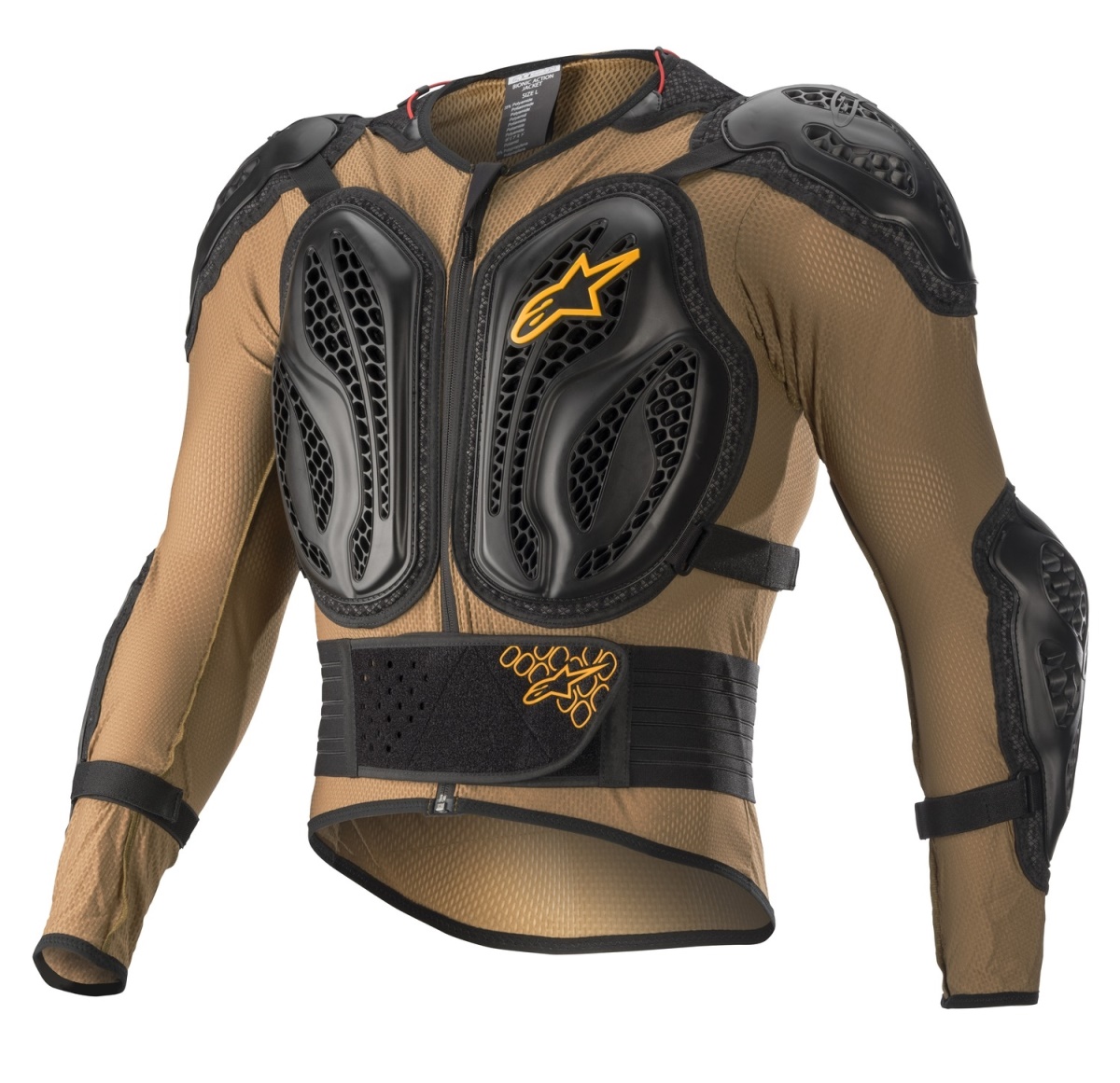 CHRÁNIČ TĚLA BIONIC ACTION CERTIFIKACE CE2 (EN 1621_2, EN 1621_3), ALPINESTARS (HNĚDÁ/ČERNÁ)
