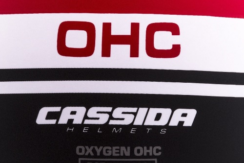 PŘILBA OXYGEN JAWA OHC, CASSIDA (ČERVENÁ MATNÁ/ČERNÁ/BÍLÁ)
